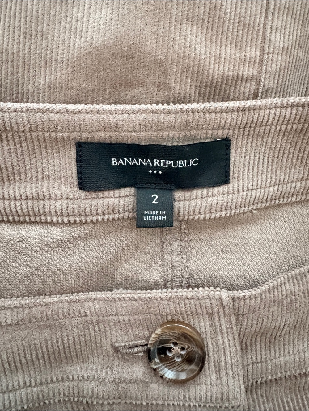 Banana Republic Brown Corduroy Button Front Midi Skirt Size 2 - Picture 5 of 6